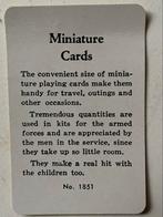 Mini kaartspel (6x4cm), 75 jaar oud, nooit gebruikt, Antiek en Kunst, Ophalen of Verzenden