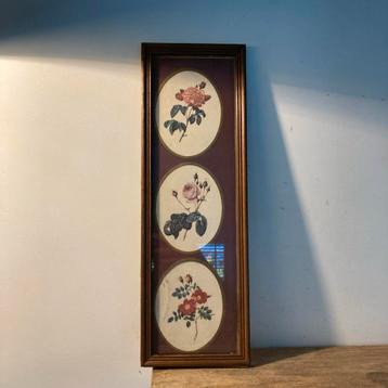 Vintage Schilderijtje Bloemen 44x15 beschikbaar voor biedingen