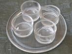 theelicht set op schotel, Ophalen, Overige materialen, Gebruikt, Wit