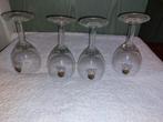 4 Leffe glazen gesigneerd, jaren 1960, Verzamelen, Glas en Borrelglaasjes, Ophalen of Verzenden, Zo goed als nieuw, Bierglas