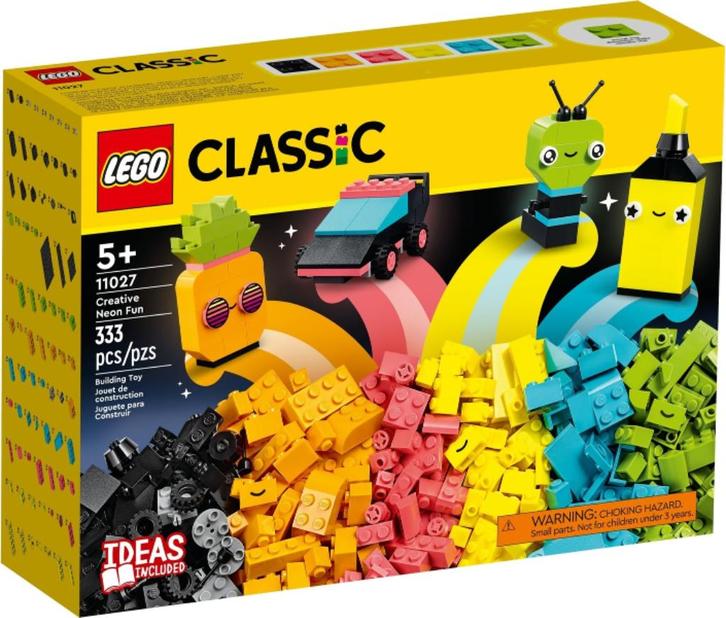 Lego Classic 11027 Creatief spelen met neon, Kinderen en Baby's, Speelgoed | Duplo en Lego, Nieuw, Lego, Complete set, Ophalen of Verzenden