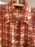 Overhemd blouse bloes maat L retro look vintage 80s 90s, Ophalen of Verzenden, Zo goed als nieuw, Oranje, Halswijdte 41/42 (L)