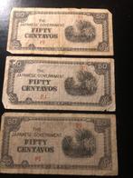 Filipijnen 3 x 50 centavos biljetten, Postzegels en Munten, Bankbiljetten | Azië, Ophalen of Verzenden, Zuidoost-Azië, Setje