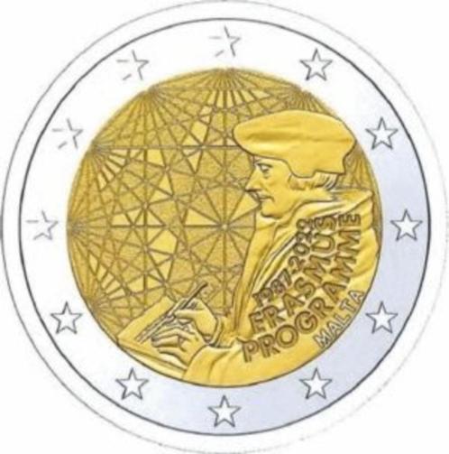 2 Euro Malta 2022 UNC - 35 jaar Erasmus Programma, Postzegels en Munten, Munten | Europa | Euromunten, Losse munt, 2 euro, Malta