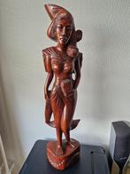 Balinees vrouw beeld Ca 1960/70 mooi houtsnijwerk, Antiek en Kunst, Kunst | Beelden en Houtsnijwerken, Ophalen