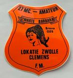 Sticker Zwarte Barbara 27 mc amateurs Zwolle (2), Verzamelen, Stickers, Ophalen of Verzenden, Nieuw, Film, Tv of Omroep