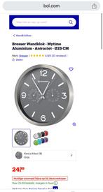Bresser Wandklok - Mytime Aluminium - Antraciet - Ø25 CM, Ophalen of Verzenden, Zo goed als nieuw