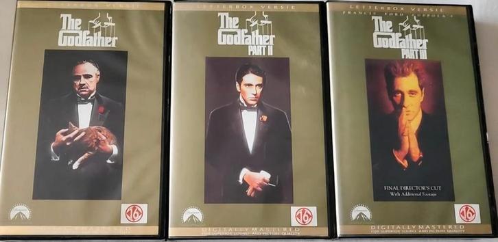 The Godfather Trilogy VHS Mafia/Misdaad, Cd's en Dvd's, VHS | Film, Gebruikt, Actie en Avontuur, Vanaf 16 jaar, Ophalen of Verzenden