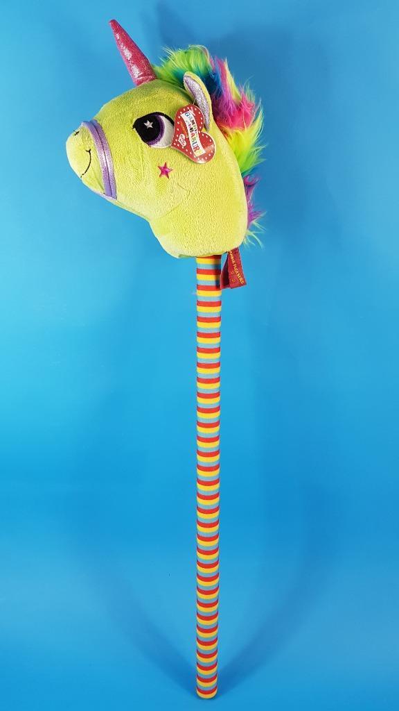 Eenhoorn regenboog stokpaard knuffel, groen, nieuw! 80cm 8C, Kinderen en Baby's, Speelgoed | Knuffels en Pluche, Gebruikt, Overige typen