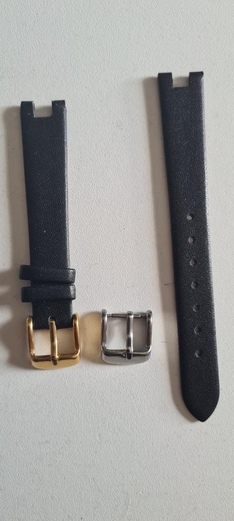 Nieuw horlogebandje Garmin Lily - zwart leer - incl verzend, Sieraden, Tassen en Uiterlijk, Horloges | Dames, Nieuw, Polshorloge