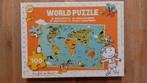 Wereld puzzel 100 stukjes, Kinderen en Baby's, Speelgoed | Kinderpuzzels, Ophalen of Verzenden, Meer dan 50 stukjes, Zo goed als nieuw
