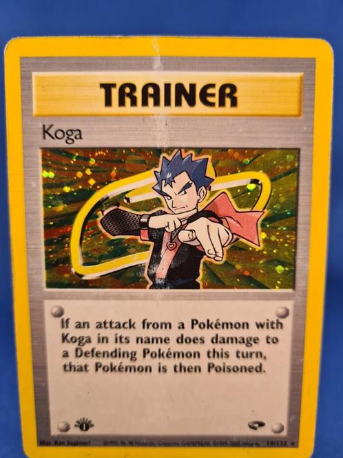 Koga 19/132 - Gym Challenge (1st edition), Hobby en Vrije tijd, Verzamelkaartspellen | Pokémon, Gebruikt, Losse kaart, Verzenden