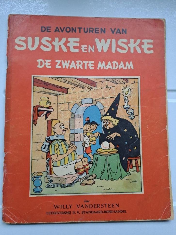Suske & Wiske nr.6, De Zwarte Madam, 1ste druk, goede staat, Boeken, Stripboeken, Gelezen, Eén stripboek, Ophalen of Verzenden