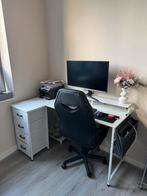 Bureau met lades en stopcontact + stoel optioneel, Huis en Inrichting, Bureaus, Ophalen of Verzenden, Zo goed als nieuw, Bureau