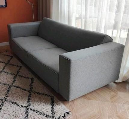 Mooie Moderne Grijze bank, Huis en Inrichting, Banken | Bankstellen, Gebruikt, Driepersoons, 200 tot 250 cm, 75 tot 100 cm, Stof
