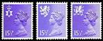 REGIONALS E.II. 15½p. Decimal Machin frankeerzegels, 3 Varië, Verzenden, Postfris