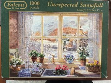 Falcon de Luxe puzzel, 1000 st, "Unexpected Snowfall" beschikbaar voor biedingen