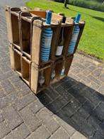 drank rek op wielen gemaakt van oude steen mallen, Huis en Inrichting, Woonaccessoires | Wijnrekken, Ophalen, Gebruikt, 50 tot 75 cm