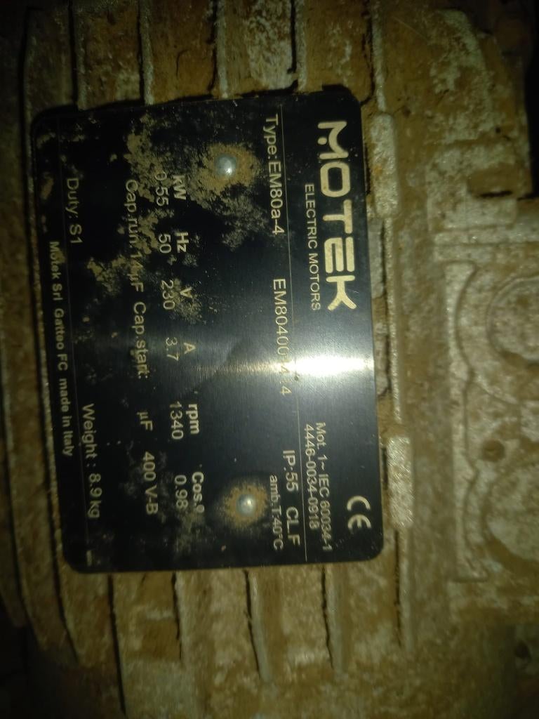 werkende motor koeborstel, Ophalen, Gebruikt