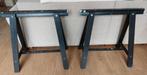 2 Ikea schragen Oddvald - Zwart, Ophalen, Gebruikt