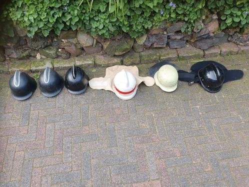 6 oude brandweer helmen/vintage brandweerhelmen, Antiek en Kunst, Curiosa en Brocante, Ophalen of Verzenden