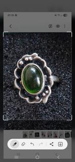 Zilveren ring met zeldzame Chrysoberill, Verzenden, Zo goed als nieuw, 17 tot 18, Dame