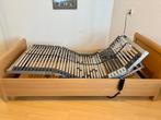 elektrisch bedienbare lattenbodem bed met matras, Ophalen, Verstelbaar, 90 cm, Zo goed als nieuw