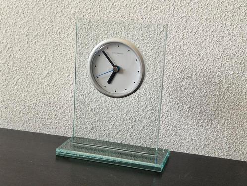 Leonardo collectors item tafelklok van dik glas, Huis en Inrichting, Woonaccessoires | Klokken, Zo goed als nieuw, Wekker of Tafelklok