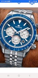 Nieuwe solmani herenhorloge 't.w.v   €529, Sieraden, Tassen en Uiterlijk, Horloges | Heren, Overige merken, Staal, Staal, Nieuw