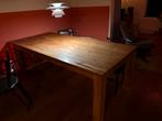 Grote massieve houten eettafel 220x100, Huis en Inrichting, Ophalen, Gebruikt, 100 tot 150 cm, Teakhout