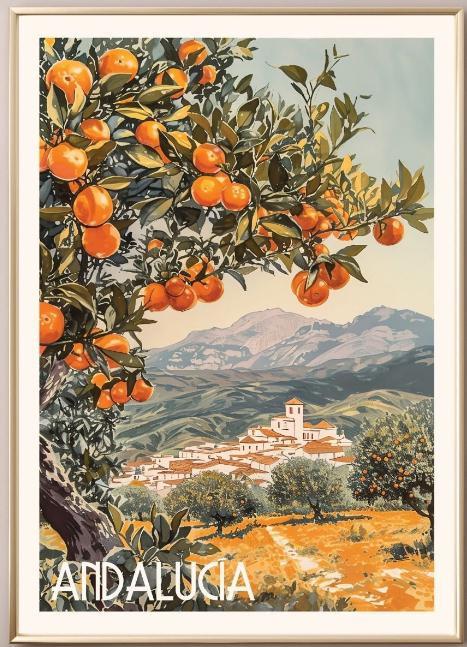 Prachtige kwalitatieve poster Andalucië A1 formaat, Verzamelen, Posters, Zo goed als nieuw, Film en Tv, Rechthoekig Staand, Verzenden