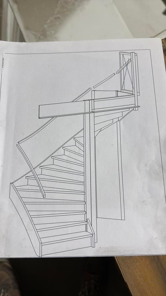 Trap 2 kwarter 2930-2975 hoog dichte, Doe-het-zelf en Verbouw, Ladders en Trappen, Ophalen, Zo goed als nieuw, 2 tot 4 meter