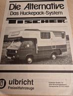 Tischer volkswagen bus T3 camper Caddy brochure izgst, Boeken, Ophalen of Verzenden, Zo goed als nieuw, Volkswagen