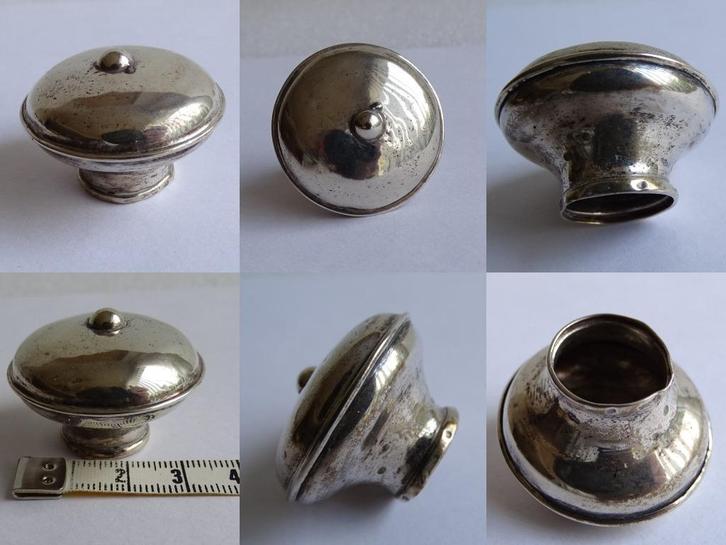 Antiek zilver dop of stop 2x divers voor karaf, fles of pot, Antiek en Kunst, Antiek | Goud en Zilver, Zilver, Ophalen of Verzenden