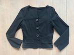 Zwart 38 net kort katoenen jasje grote knopen, Maat 38/40 (M), Zwart, Ophalen of Verzenden, Zo goed als nieuw
