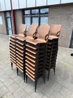 Partij van 60 vintage plywood stapelstoelen ‘80, Ophalen of Verzenden, Zo goed als nieuw, Vijf, Zes of meer stoelen, Metaal