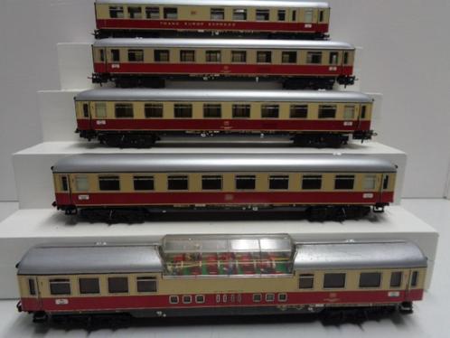 Stam 5x metalen TEE-rijtuigen. DB (H0)., Hobby en Vrije tijd, Modeltreinen | H0, Nieuw, Wagon, Gelijkstroom, Märklin, Ophalen of Verzenden