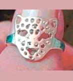 Zilveren Ringen tijger maat 17 en 18, Verzenden, Nieuw, Zilver, Zilver