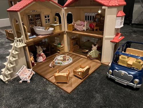 Sylvanian families uitgebreide set, Kinderen en Baby's, Speelgoed | Poppenhuizen, Zo goed als nieuw, Ophalen
