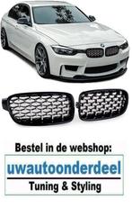 Grill Diamond Zilver Zwart Voor BMW 3 serie F30 F31