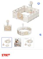 (Twee)Opvouwbare Grond Box Beige met basket Playpen, Kinderen en Baby's, Boxen, Ophalen of Verzenden, Zo goed als nieuw, Overige vormen