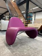 Als nieuw Leolux Sella fauteuil paars leer Design stoel, Huis en Inrichting, Leer, Ophalen of Verzenden, Zo goed als nieuw