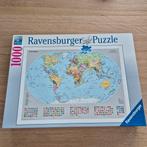 Ravensburger Puzzel - Wereldkaart 1000 Stukjes, Ophalen of Verzenden, 500 t/m 1500 stukjes, Zo goed als nieuw, Legpuzzel