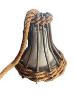 Vintage hanglamp jaren 60 jute touw bamboe Manou Japandi, Huis en Inrichting, Lampen | Hanglampen, Ophalen of Verzenden, Zo goed als nieuw