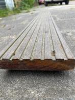 Hardhouten vlonderplanken Bankirai dikte 25 mm , ruim 21 m2, Ophalen, Zo goed als nieuw, Hout