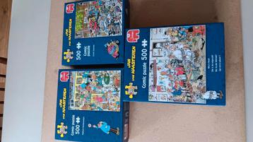 3 Comic puzzels Jan van haasteren  beschikbaar voor biedingen