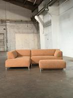 Leolux Faya Lobi + Hocker | Cognac (NIEUWSTAAT), Metaal, 250 tot 300 cm, Hoekbank, Ophalen of Verzenden