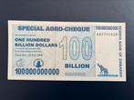 Zimbabwe 100 billion dollar 2008 UNC, Postzegels en Munten, Bankbiljetten | Afrika, Los biljet, Ophalen of Verzenden, Zimbabwe