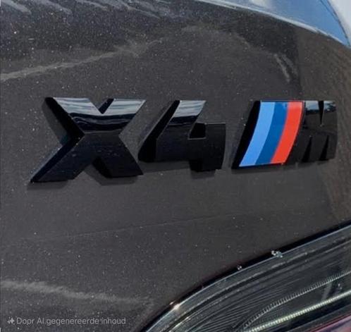 bmw x4 m logo x4m sport logo zwart hoogglans, Auto diversen, Tuning en Styling, Ophalen of Verzenden