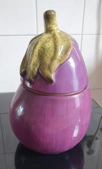 vintage porceleinen aubergine, Huis en Inrichting, Ophalen of Verzenden, Zo goed als nieuw, Pot, Bus of Blik